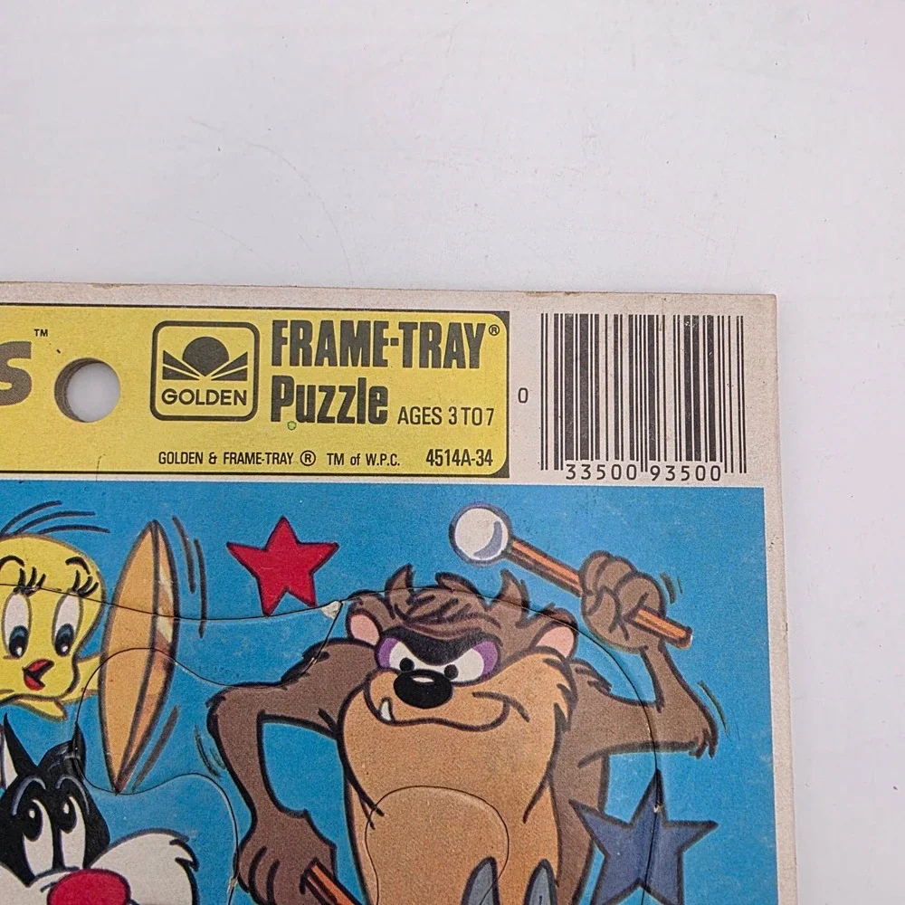 Vintage 1983 Looney Tunes Golden Frame-Tray Puzzle Bugs Bunny Orchestra 4514A-34